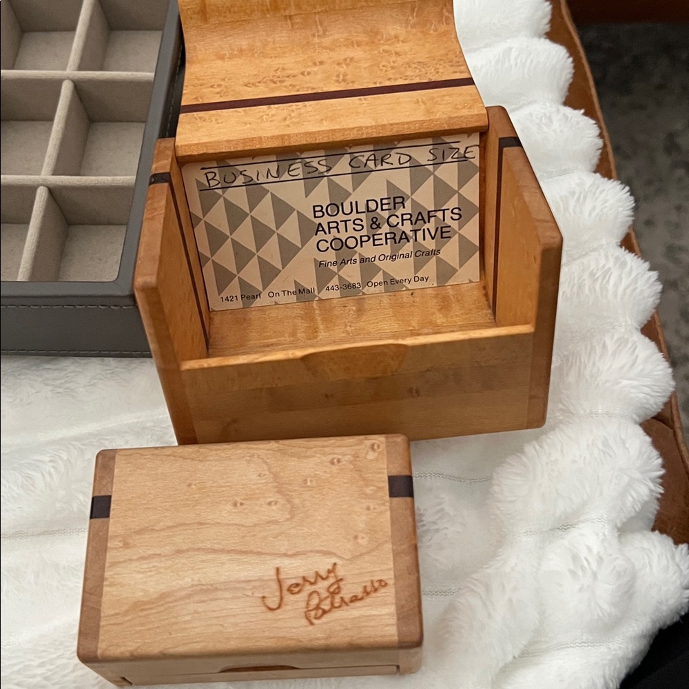 Wooden Business Card Holder